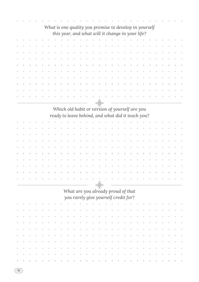 Journal prompts page
